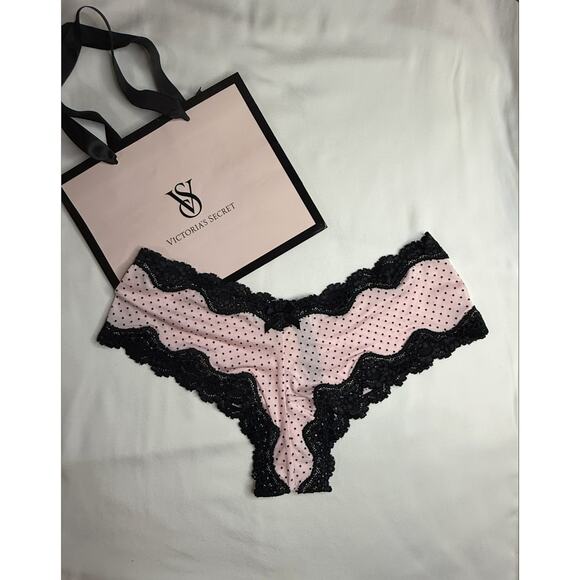 Victoria’s Secret Vintage Cheeky Culotte – Pink & Black Polka Dots – Size S 2014 - Picture 2 of 3